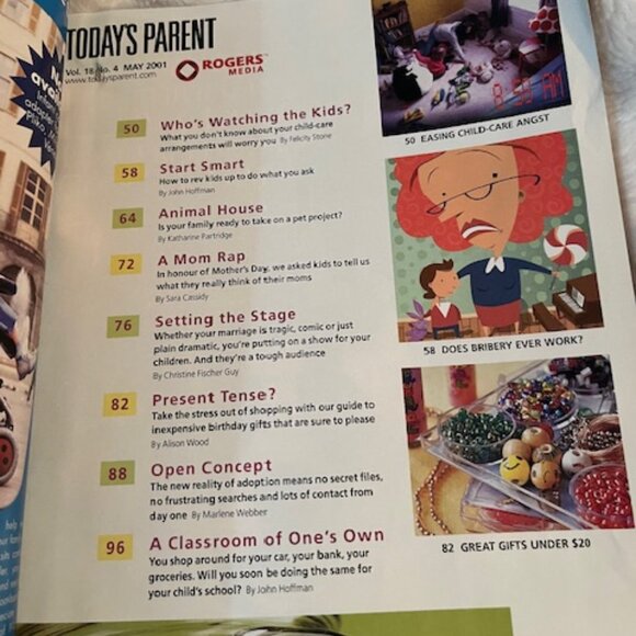 2/$25 Today's Parent Canada's Parenting Magazine May 2001 Vol 18 No 4 Vintage - Picture 2 of 7